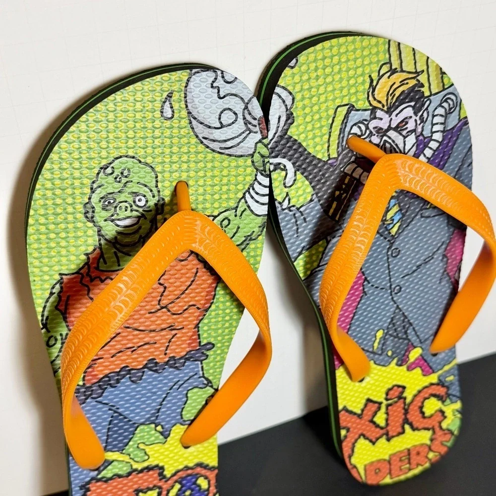 Mens Big Herc x TOXIC CRUSADERS Flip Flop Sandals 1 of 100 / Size 12 - Picture 6 of 8